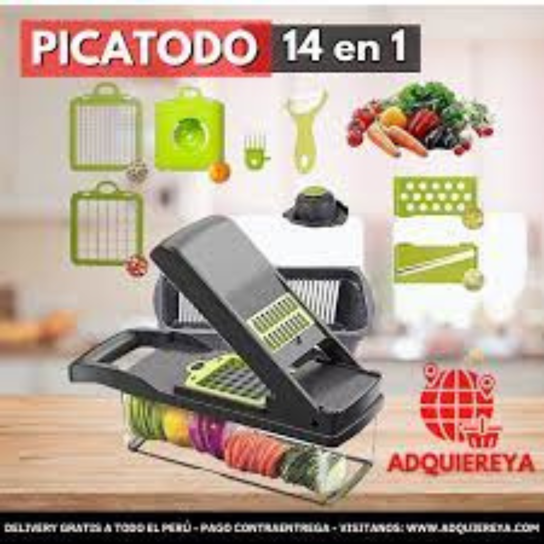 Picador Cortador Frutas y Verduras 14 en 1