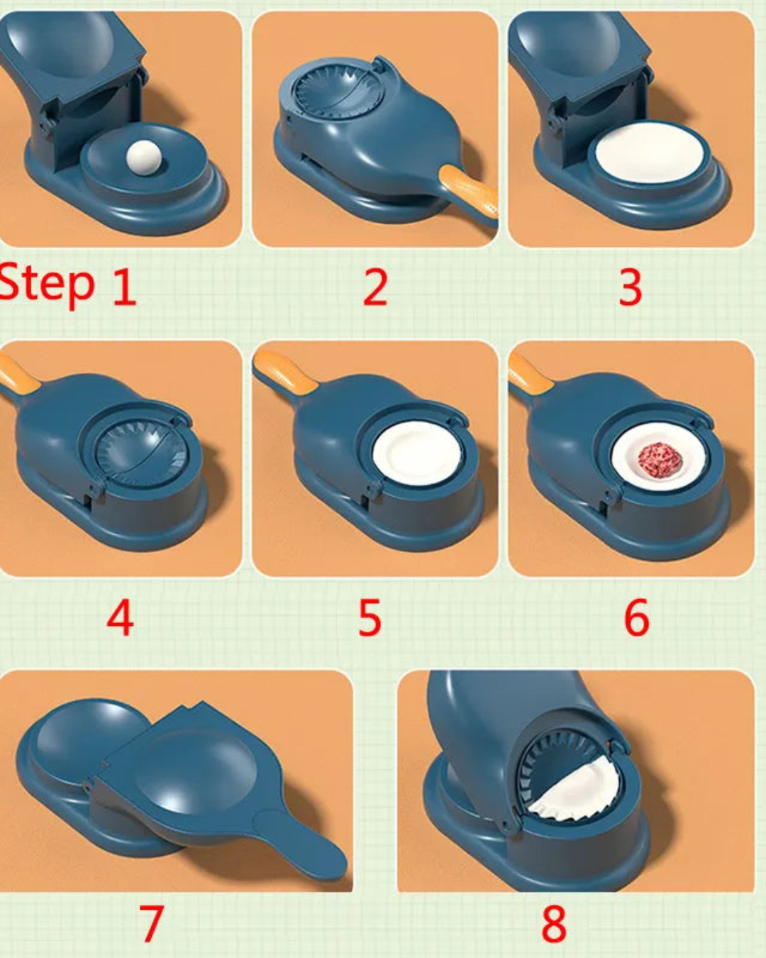 MÁQUINA MOLDE PARA HACER EMPANADAS 2 EN 1